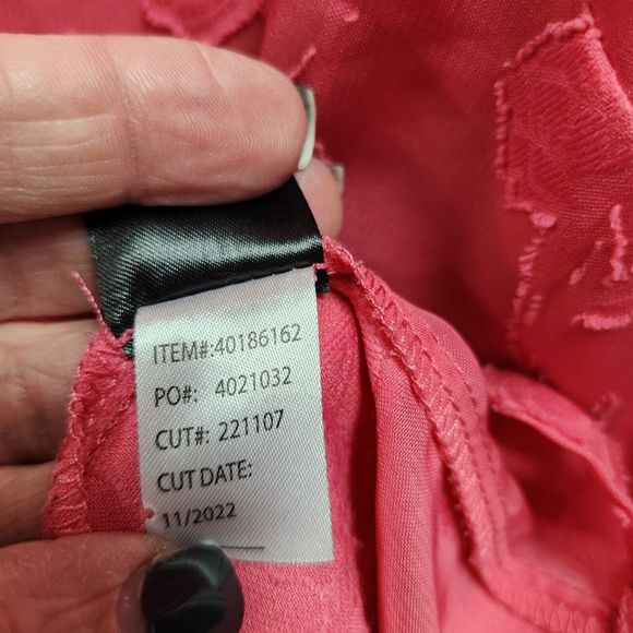 Torrid Womens Plus Clip Floral Chiffon Split Front Blouse 4X Pink Sheer - Picture 6 of 10